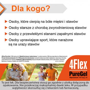 4 Flex Pure Gel 100mg/g na ból i stan zapalny mięśni i stawów żel 100 g