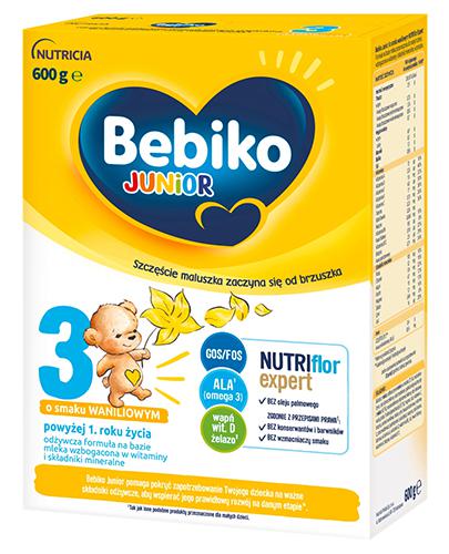 Bebiko Junior 3 Nutriflor Expert o smaku waniliowym, 600 g zdjęcie