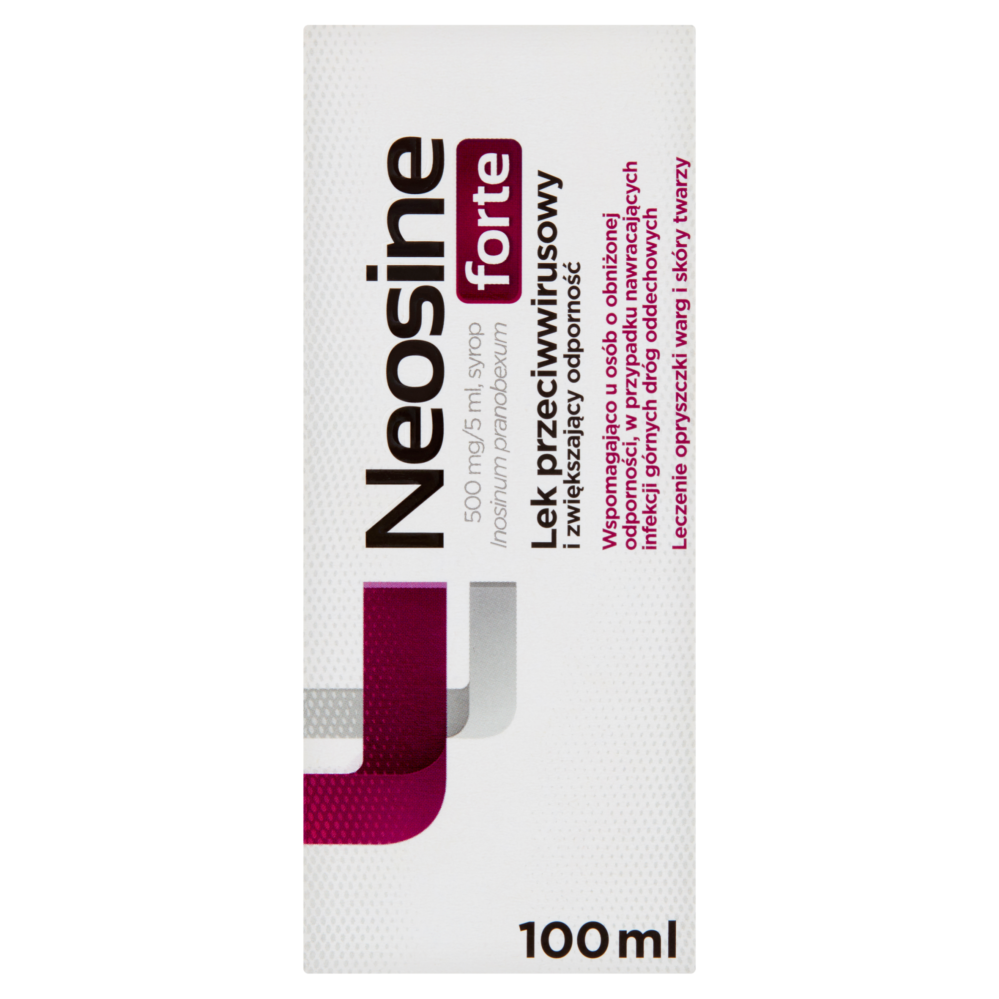 Neosine forte, 500 mg/5 ml, syrop przeciwirusowy, 100 ml zdjęcie