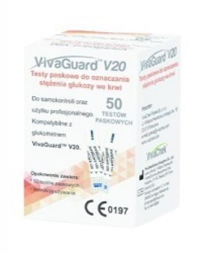 VIVAGUARD V20 Paski do oznaczania glukozy we krwi - 50 sztuk zdjęcie