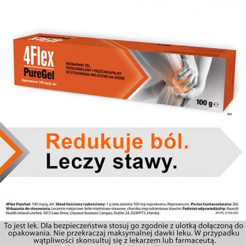 4 Flex Pure Gel 100mg/g na ból i stan zapalny mięśni i stawów żel 100 g