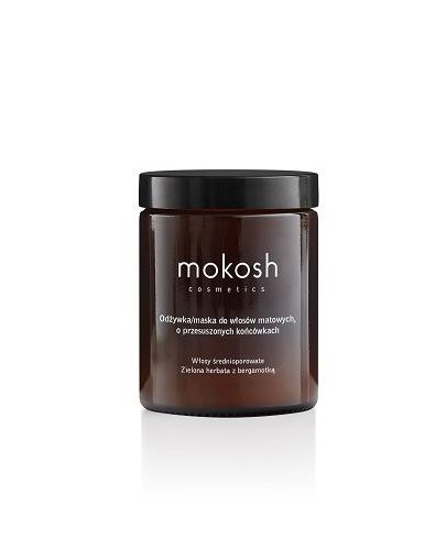 MOKOSH Odżywka maska do włosów matowych, o przesuszonych końcówkach, Zielona herbata z bergamotką, 180 ml zdjęcie