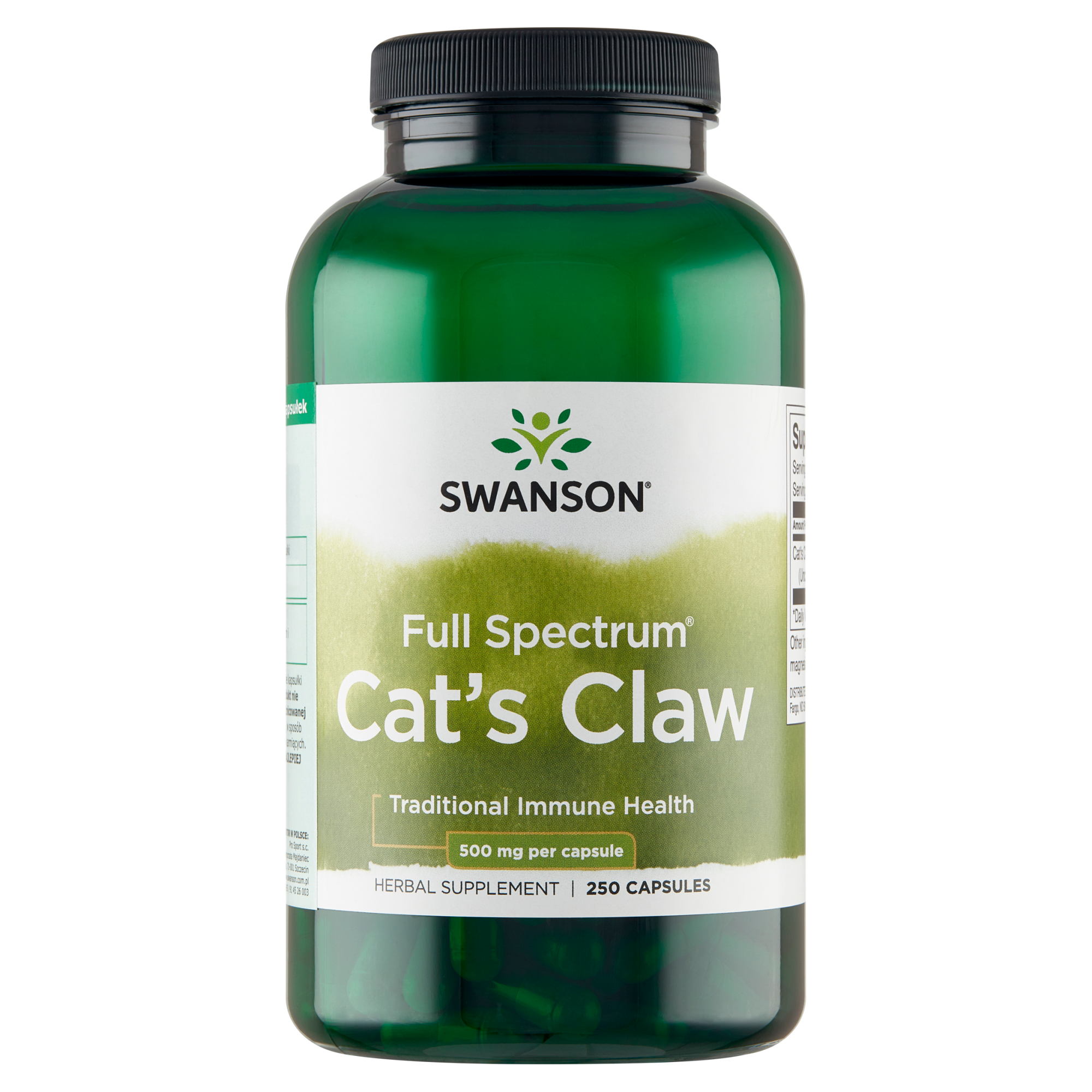 SWANSON Cat's Claw 500 mg - 250 kaps. zdjęcie