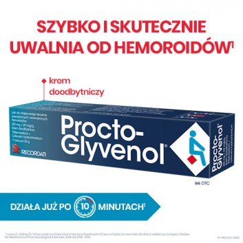 Procto-Glyvenol, (50 mg + 20 mg)/g, krem doodbytniczy, 30 g