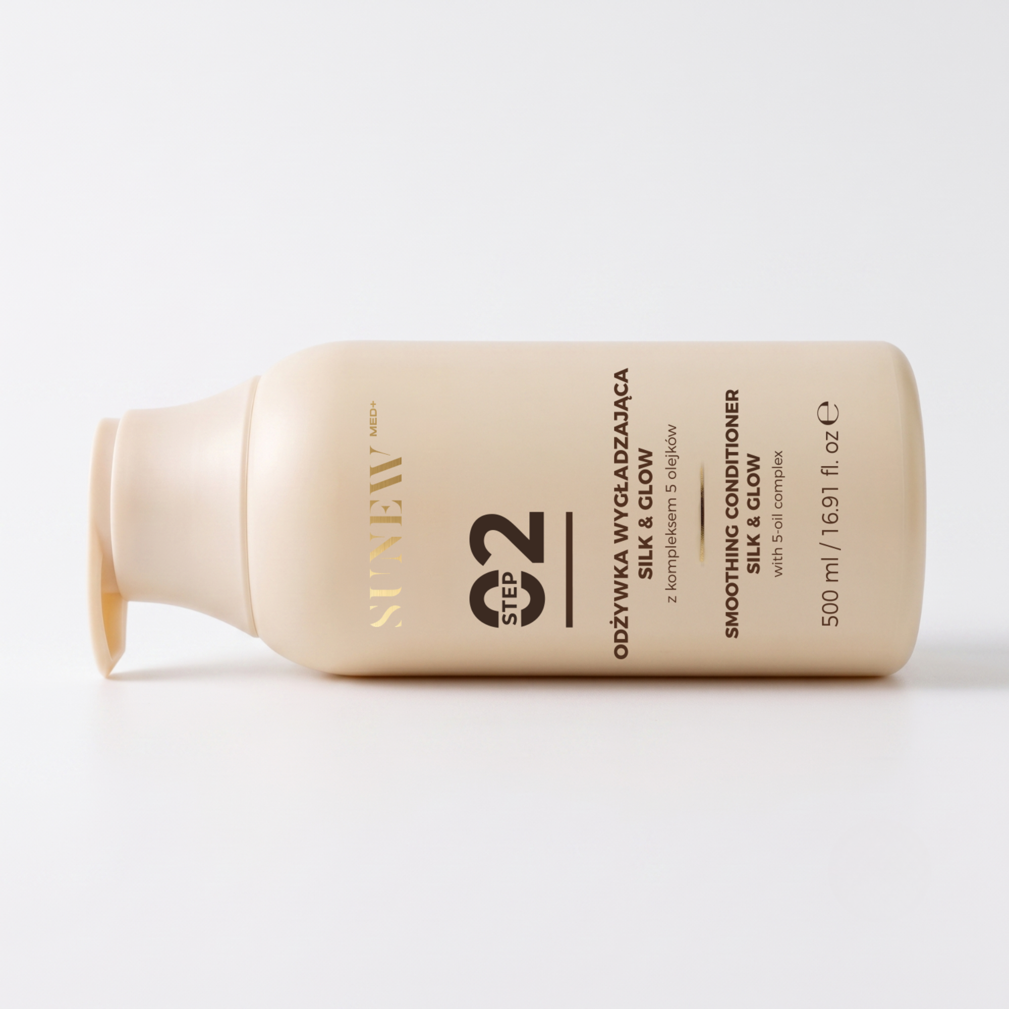 SunewMed+ Odżywka wygładzająca Silk&Glow z kompleksem 5 olejków, 500 ml