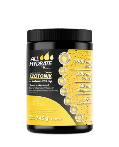 Aliness AllHydrate, Izotonik lemon i kofeina 200 mg, 745 g zdjęcie