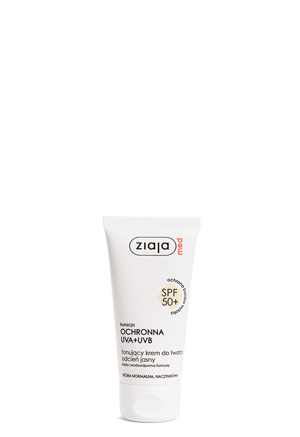Ziaja Med kuracja ochronna UVA+UVB tonujący krem do twarzy odcień jasny 50 ml zdjęcie