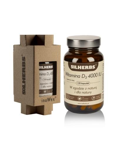 SOLHERBS Witamina D3 4000 IU, 120 kapsułek zdjęcie