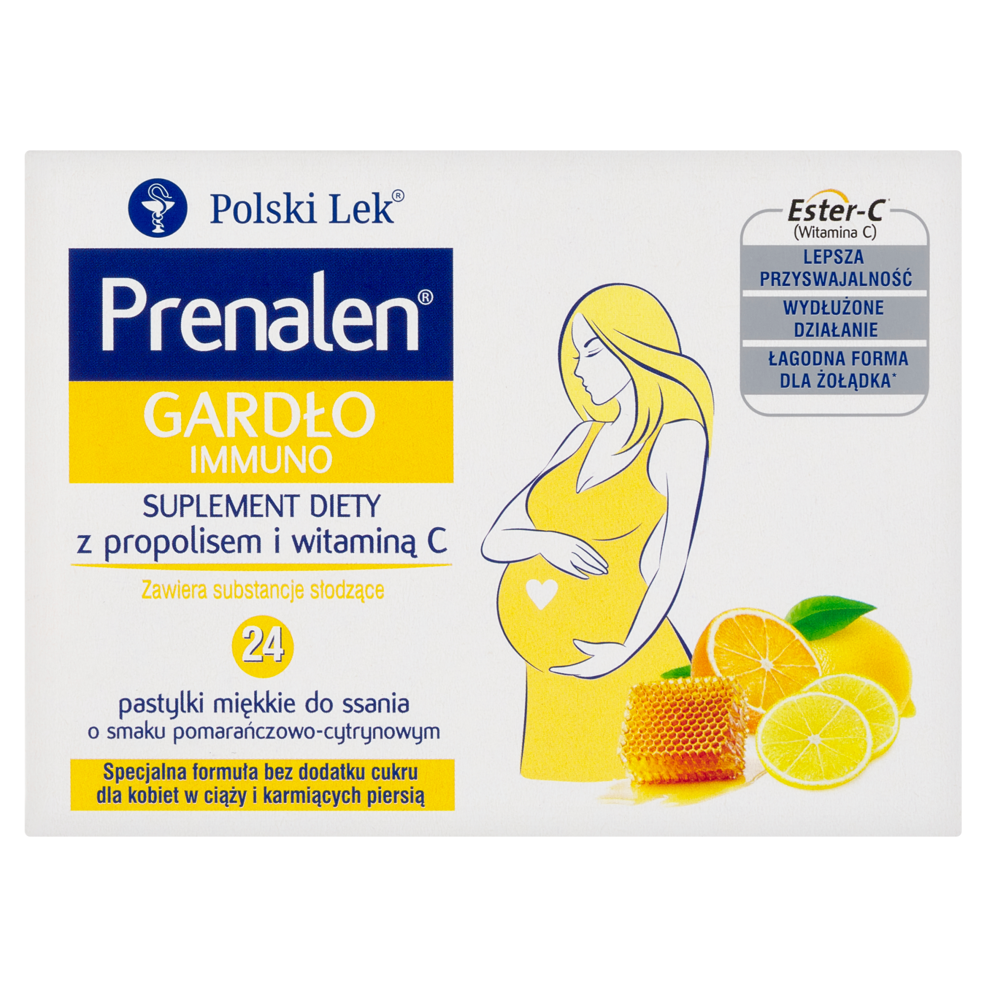 Prenalen Gardło Immuno z propolisem i witaminą C, 24 past., cena, opinie, wskazania zdjęcie