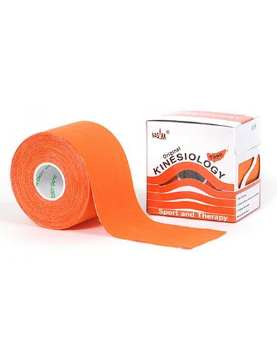 Nasara Kinesiology Tape, 5 cm x 5 m, pomarańczowy, 1 szt., cena, wskazania, opinie zdjęcie