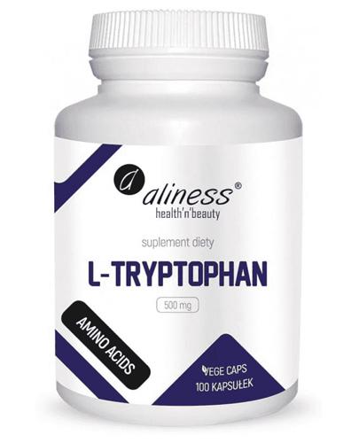 ALINESS L-Tryptophan 500 mg  - 100 kaps. - na problemy ze snem, obniżone samopoczucie - cena, dawkowanie, opinie  zdjęcie
