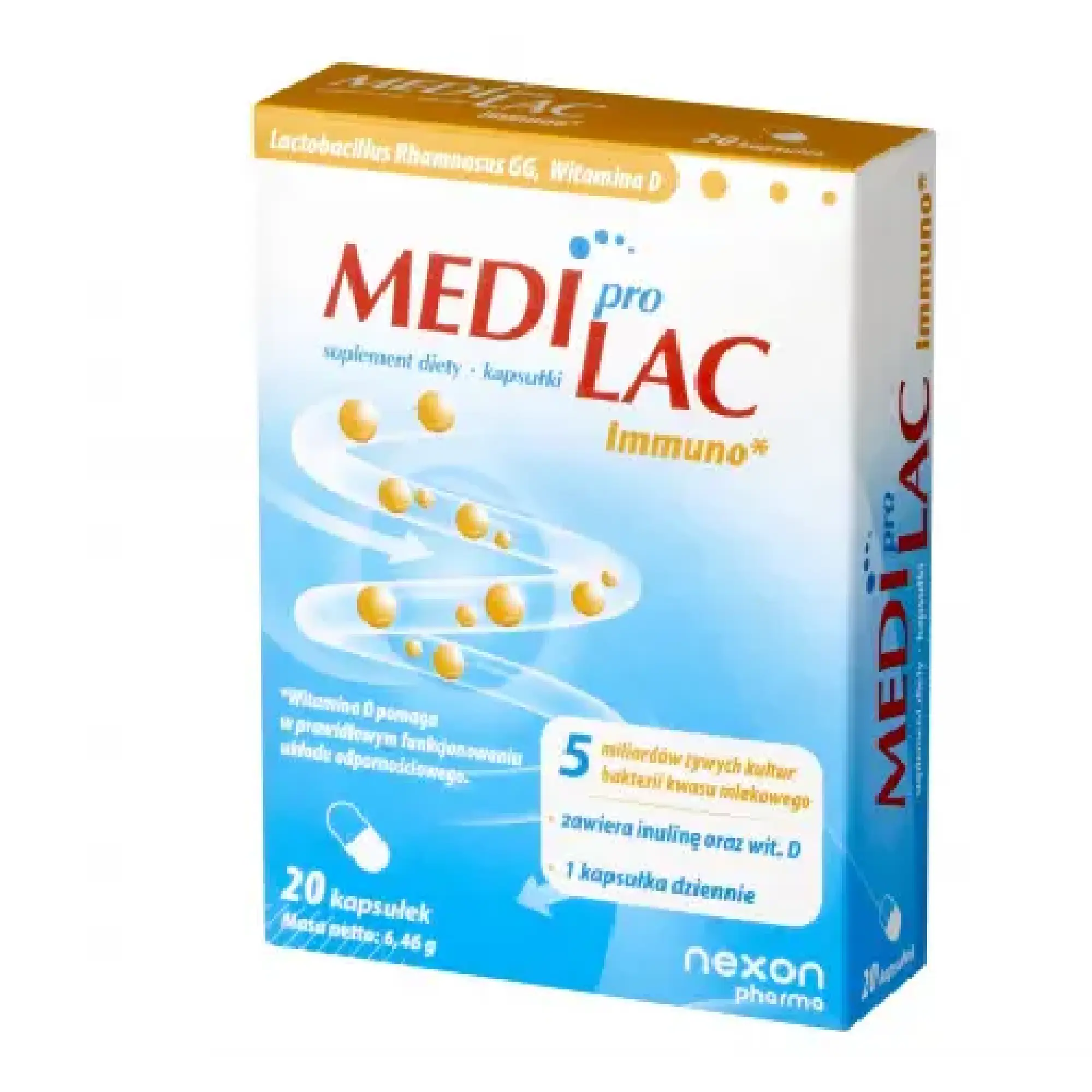 Mediprolac Immuno, kapsułki, 20 sztuk  zdjęcie