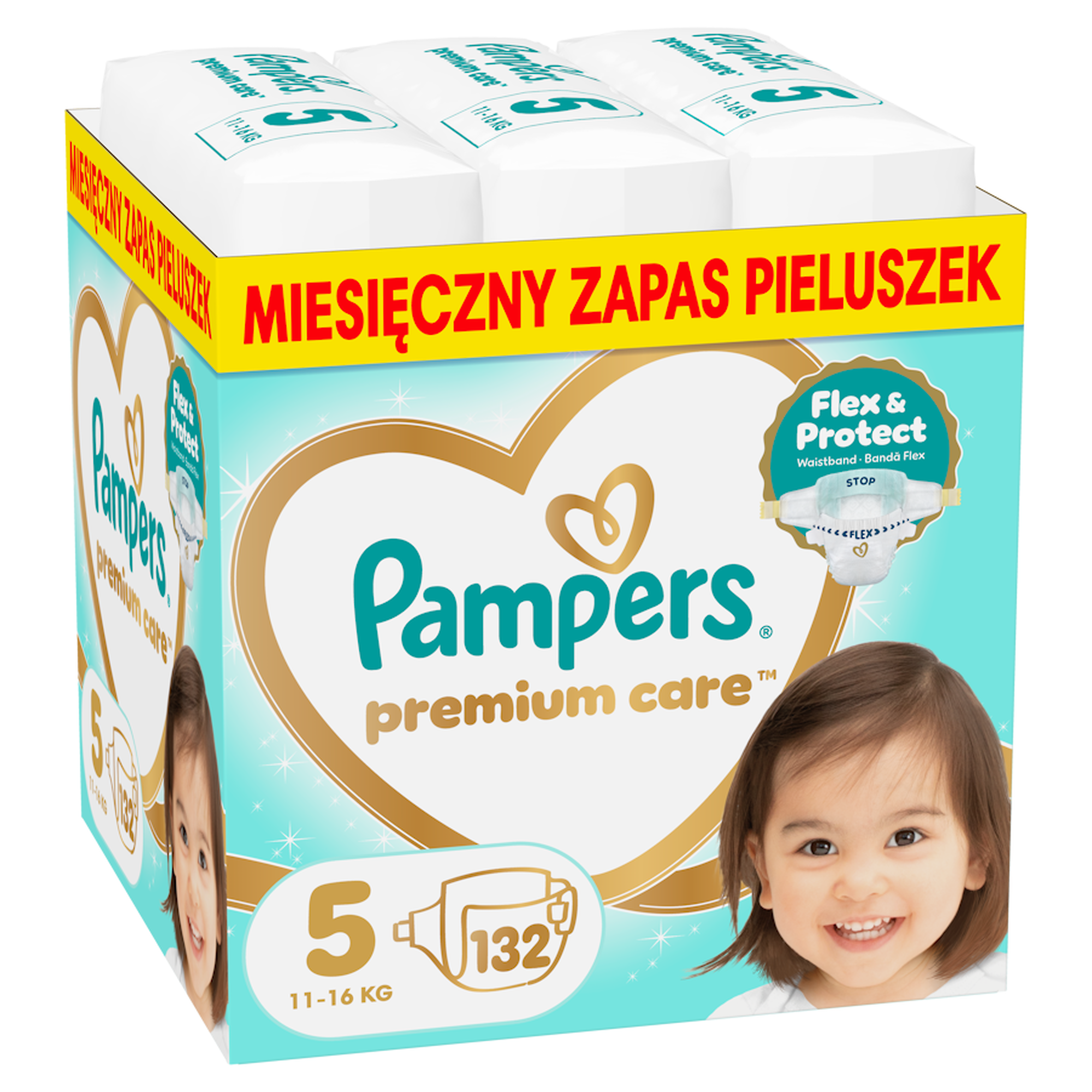 Pampers Premium Care pieluszki rozmiar 5, 11 kg-16 kg, 132 sztuki zdjęcie