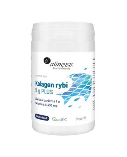 Aliness Kolagen rybi 5 g PLUS siarka OptiMSM, witamina C x 25 porcji, proszek zdjęcie