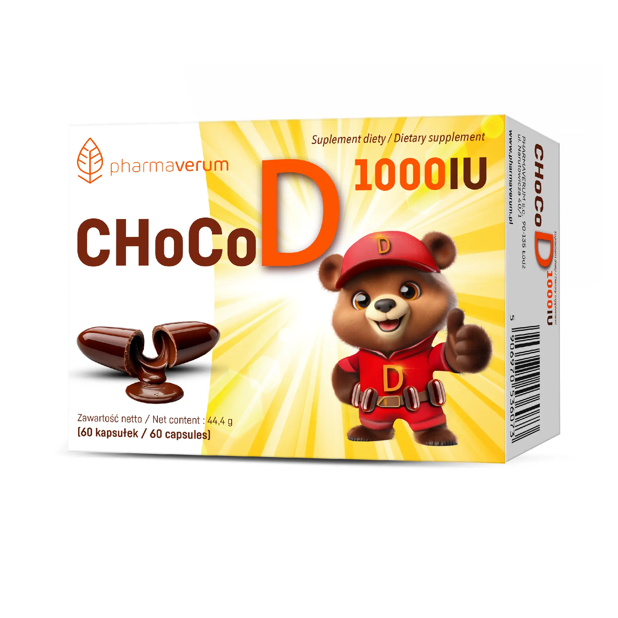 ChocoD 1000IU, kapsułki, 60 sztuk zdjęcie