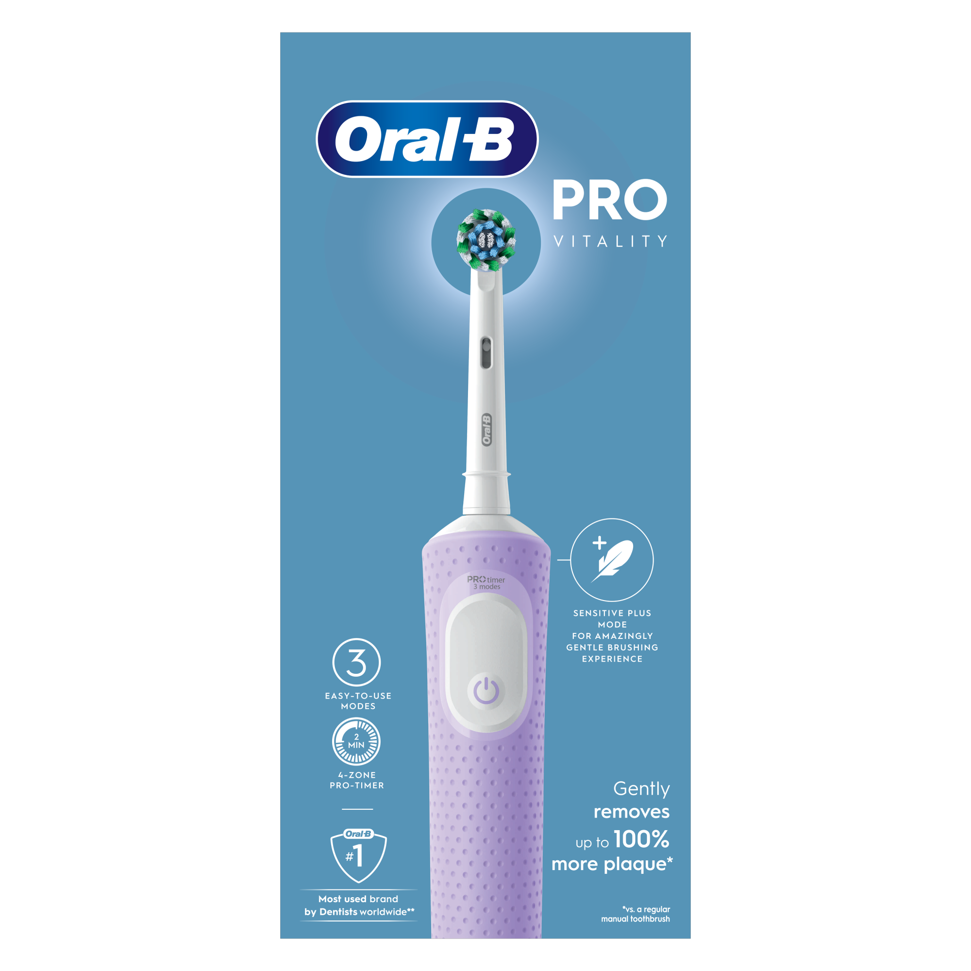 Oral-B Vitality Pro Purple Szczoteczka elektryczna, 1 sztuka zdjęcie