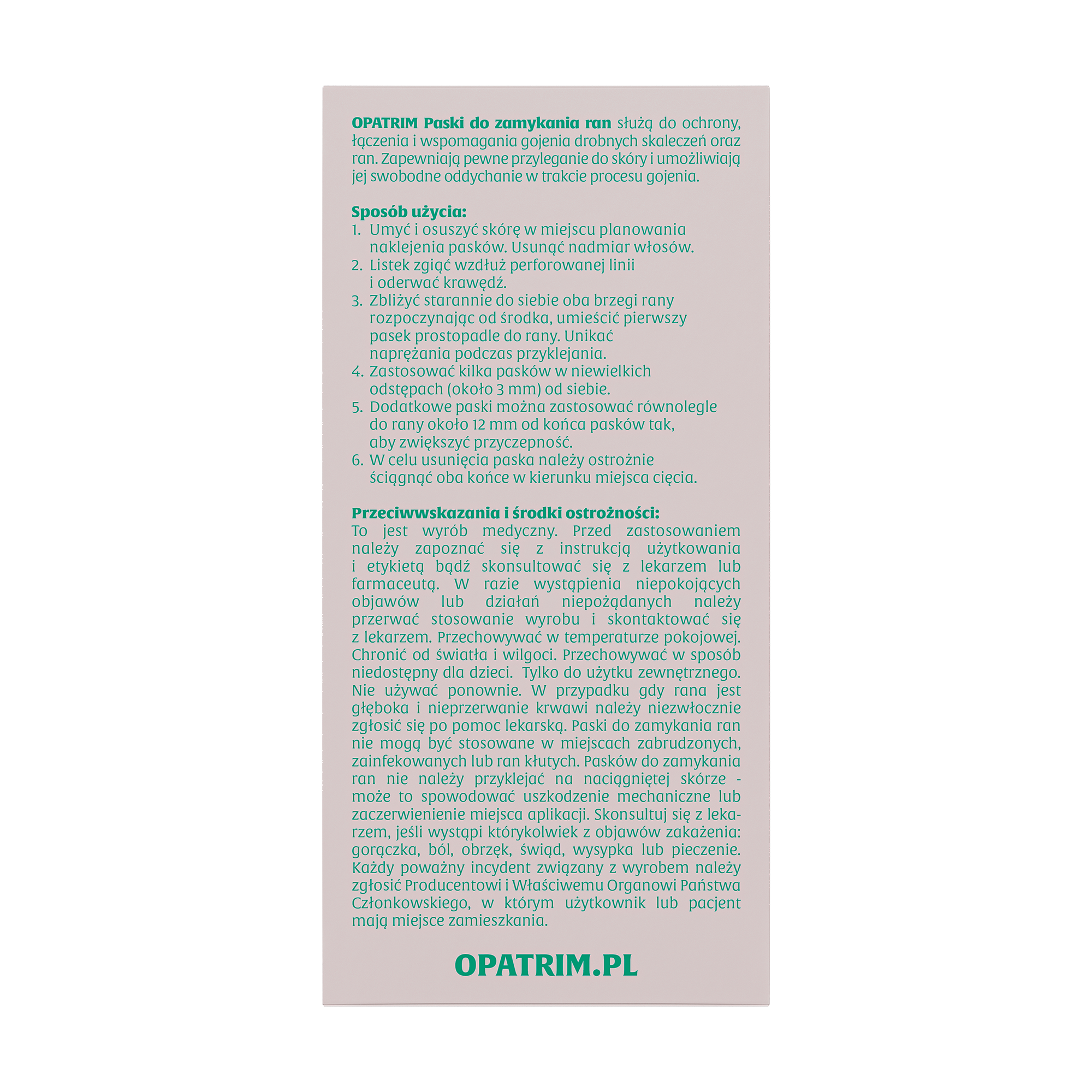 Opatrim Paski do zamykania ran 6 x 76 mm, 10 listków po 3 sztuki
