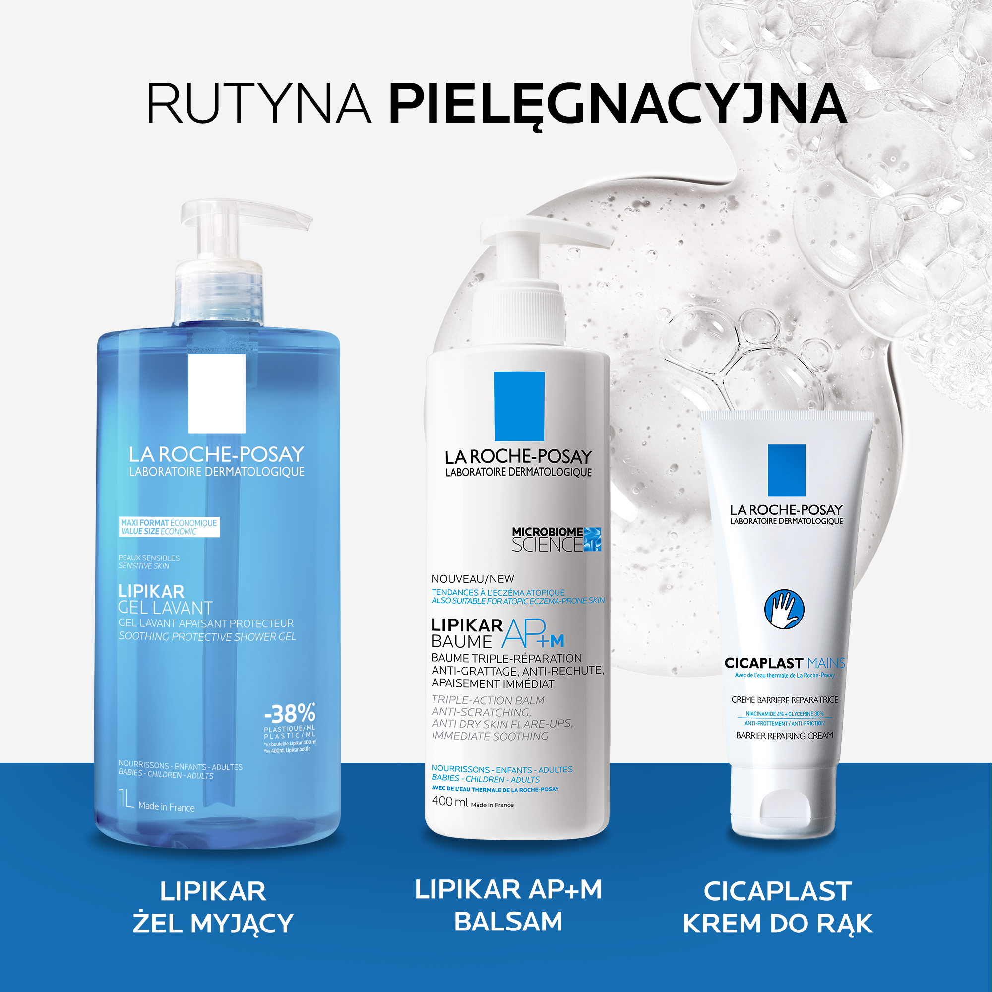 La Roche-Posay Lipikar Gel Lavant kojący i ochronny żel do mycia twarzy i ciała 1000 ml