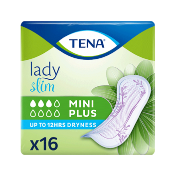 TENA LADY SLIM MINI PLUS, wkładki anatomiczne, 16 sztuk