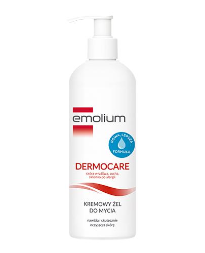 Emolium Dermocare, kremowy żel do mycia do skóry wrażliwej, suchej, skłonnej do alergii, 400 ml zdjęcie