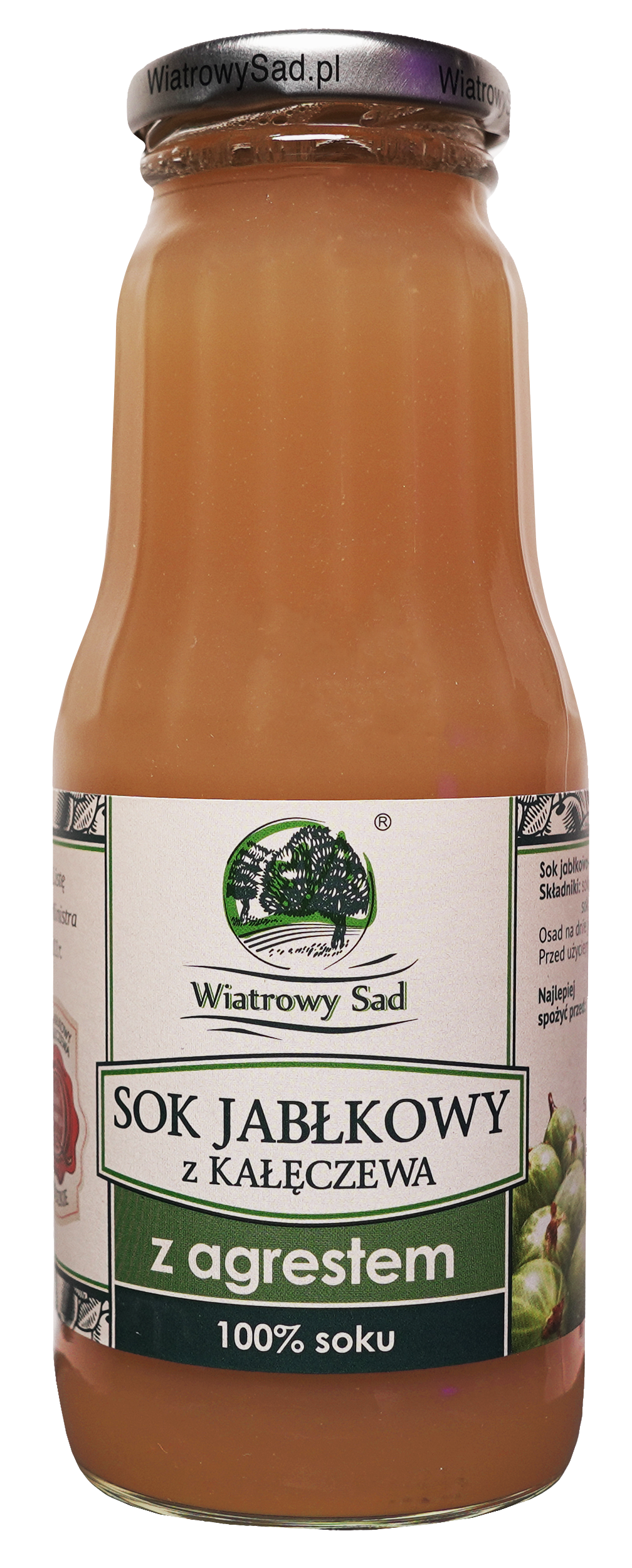 Wiatrowy Sad, Sok jabłkowy z agrestem, 300 ml zdjęcie