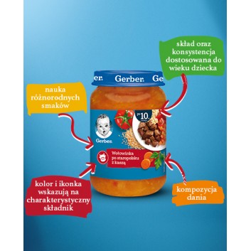 Nestlé Gerber wołowinka po staropolsku z kaszą po 10 miesiącu 190 g