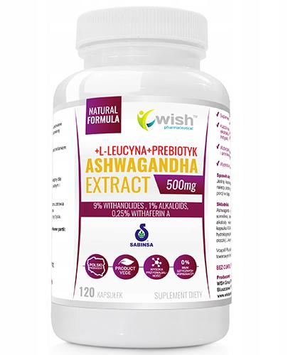 Wish Ashwagandha Ekstrakt 500 mg -120 kaps. - cena, opinie, dawkowanie zdjęcie