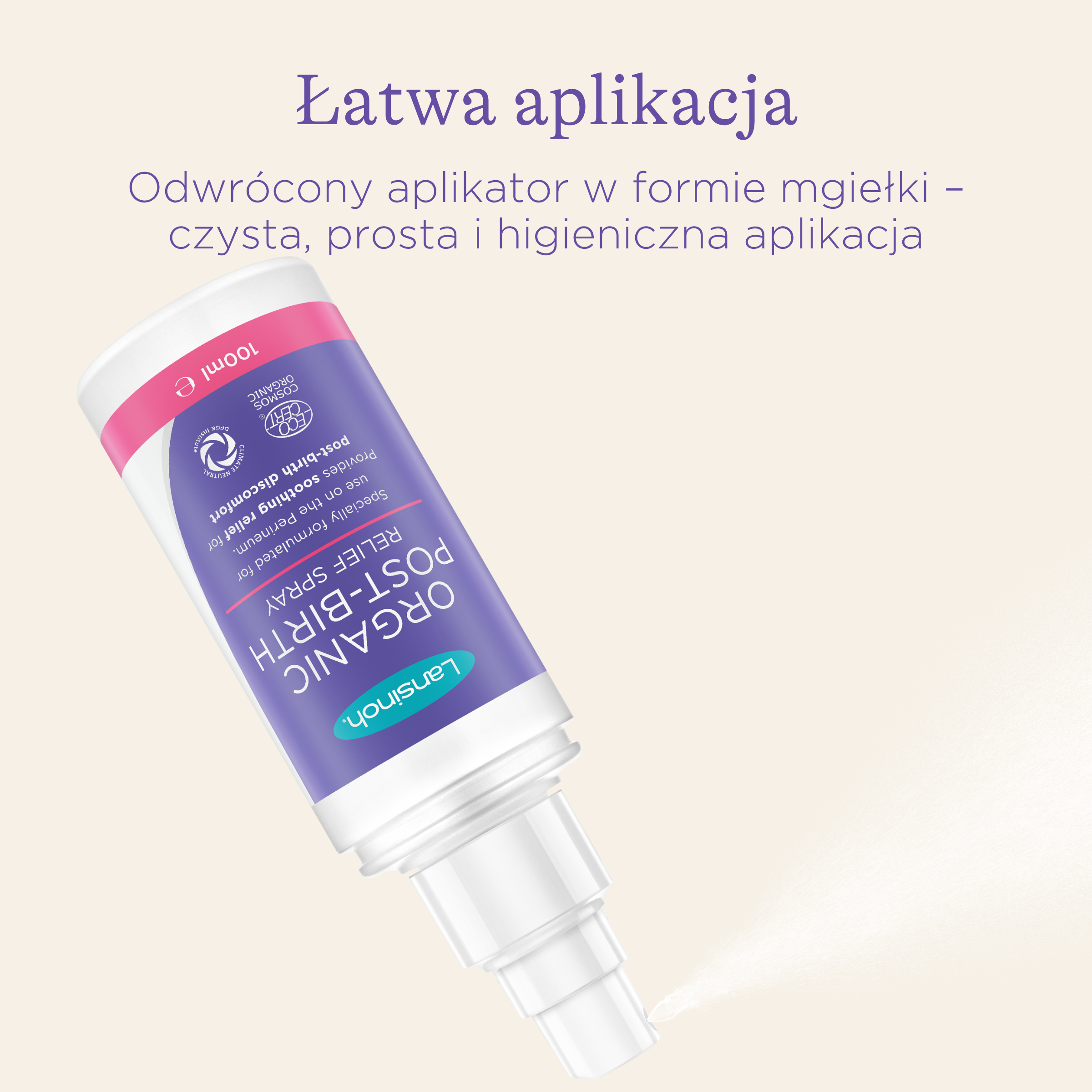 Lansinoh Organiczny spray porodowy, 100 ml