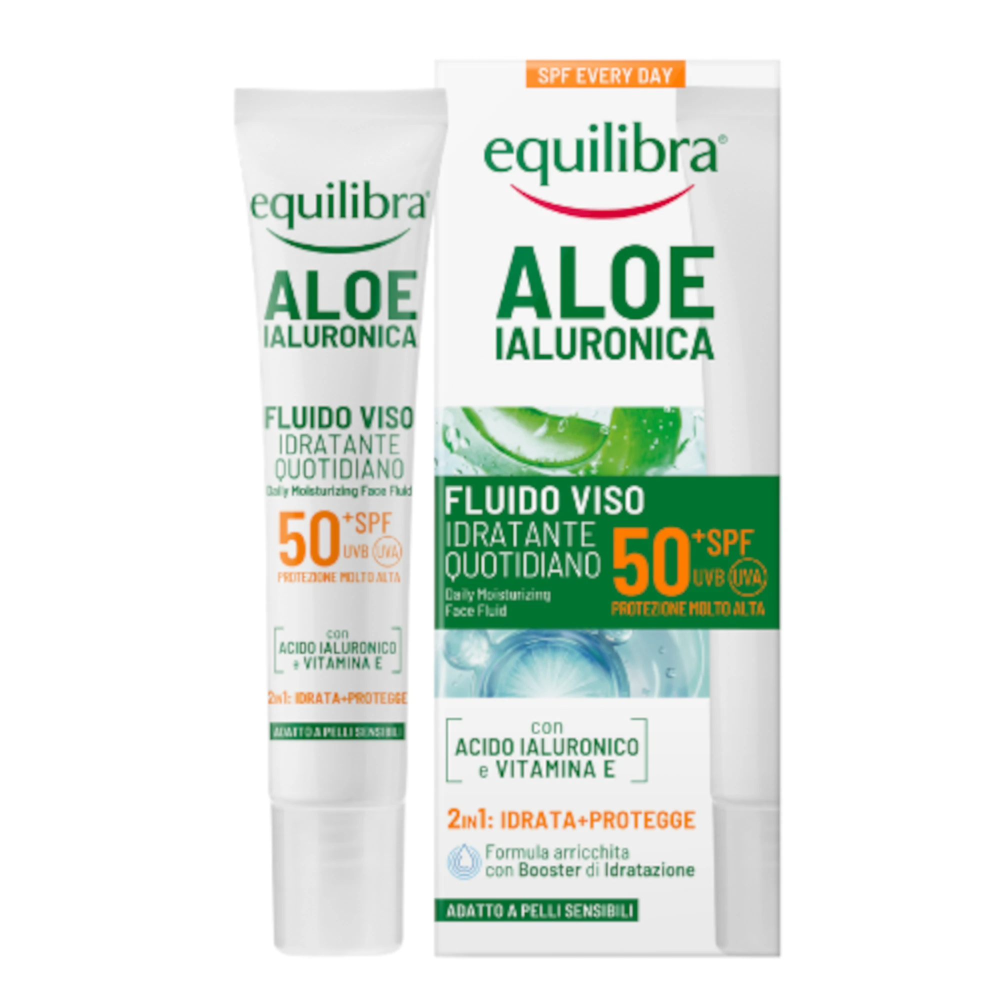Equilibra Nawilżający fluid do twarzy do codziennego stosowania SPF 50+, 40 ml zdjęcie