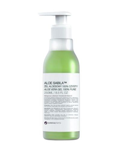 BOTANICAPHARMA Aloe Sabila żel 100% czysty  wzbogacony w witaminę E - 250 ml. Do skóry uszkodzonej i suchej. zdjęcie