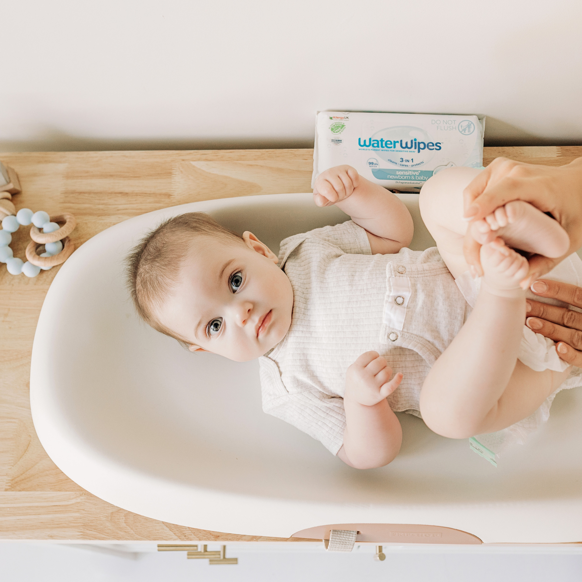 WaterWipes, Chusteczki nawilżane dla noworodków i niemowląt, 6x60 sztuk