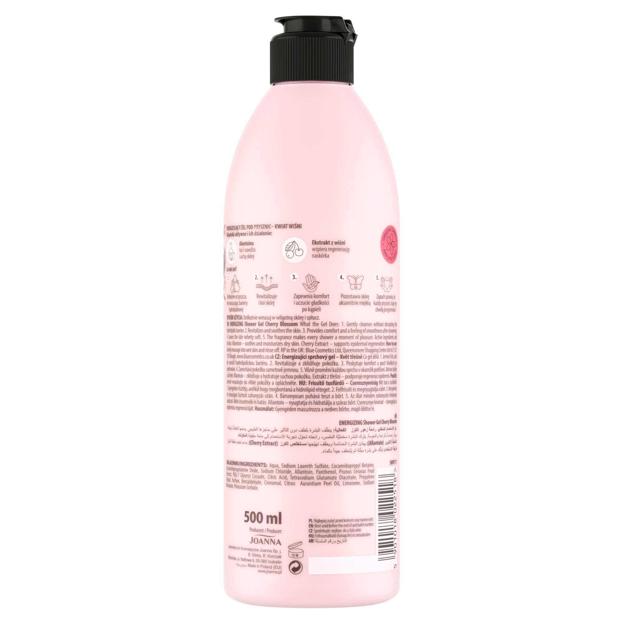 Joanna Bomba Kwiatowa Żel pod prysznic kwiat wiśni, 500 ml  