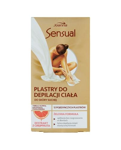JOANNA SENSUAL Żelowe plastry do depilacji ciała z grejpfrutem, 12 sztuk zdjęcie