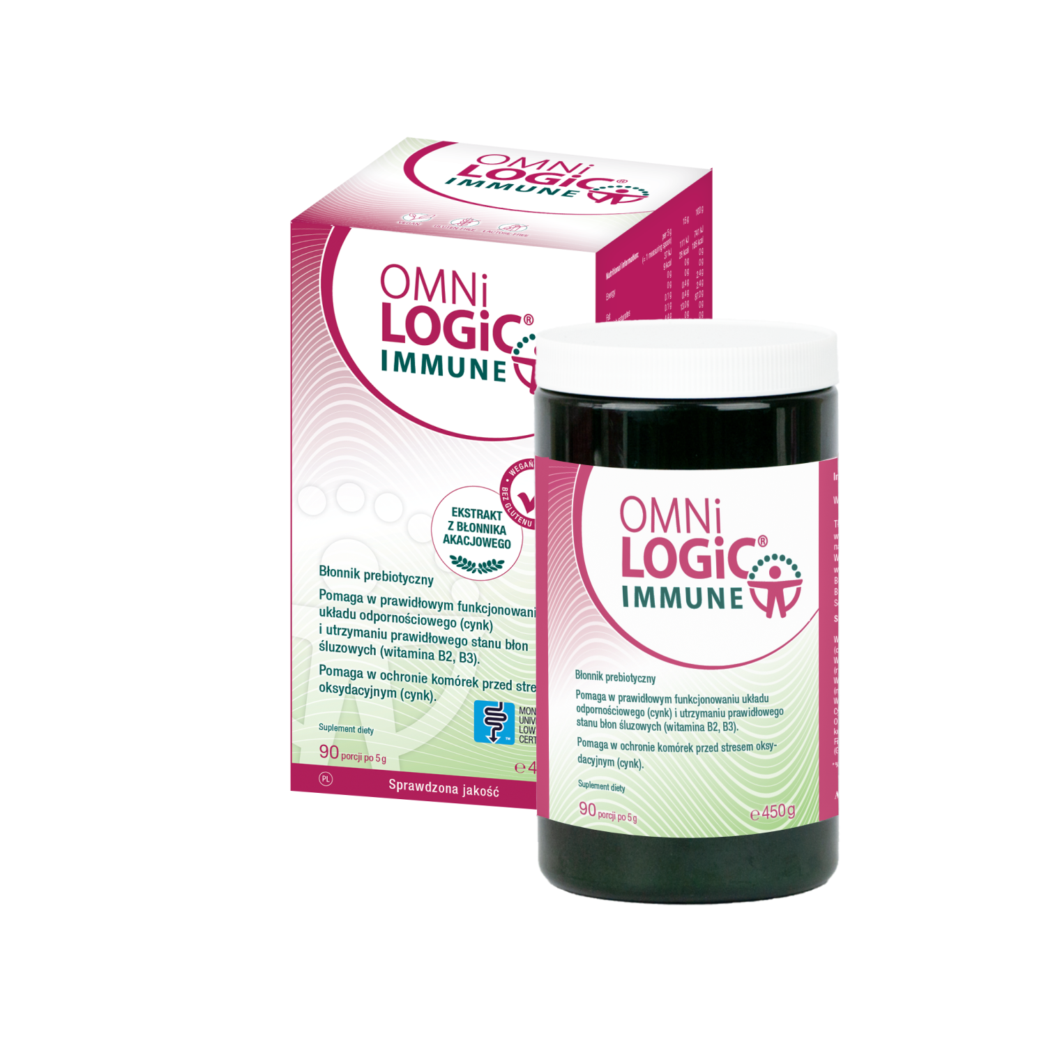Omni-Logic Immune, proszek, 450 g, słoik  PET