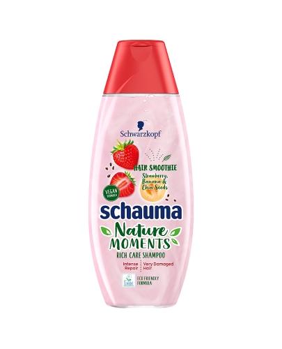 Schauma Nature Moments Rich Care Szampon odżywczy Truskawka Banan i Nasiona Chia - 400 ml  zdjęcie