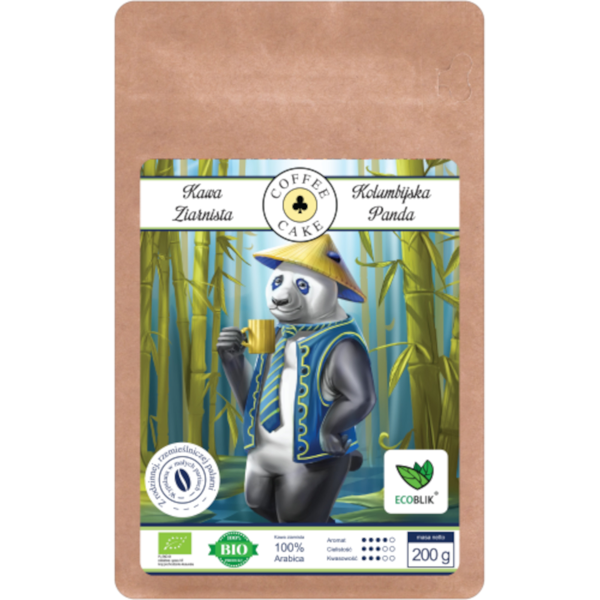 Ecoblik, Kawa Arabica Kolumbijska Panda Eko, 200 g zdjęcie