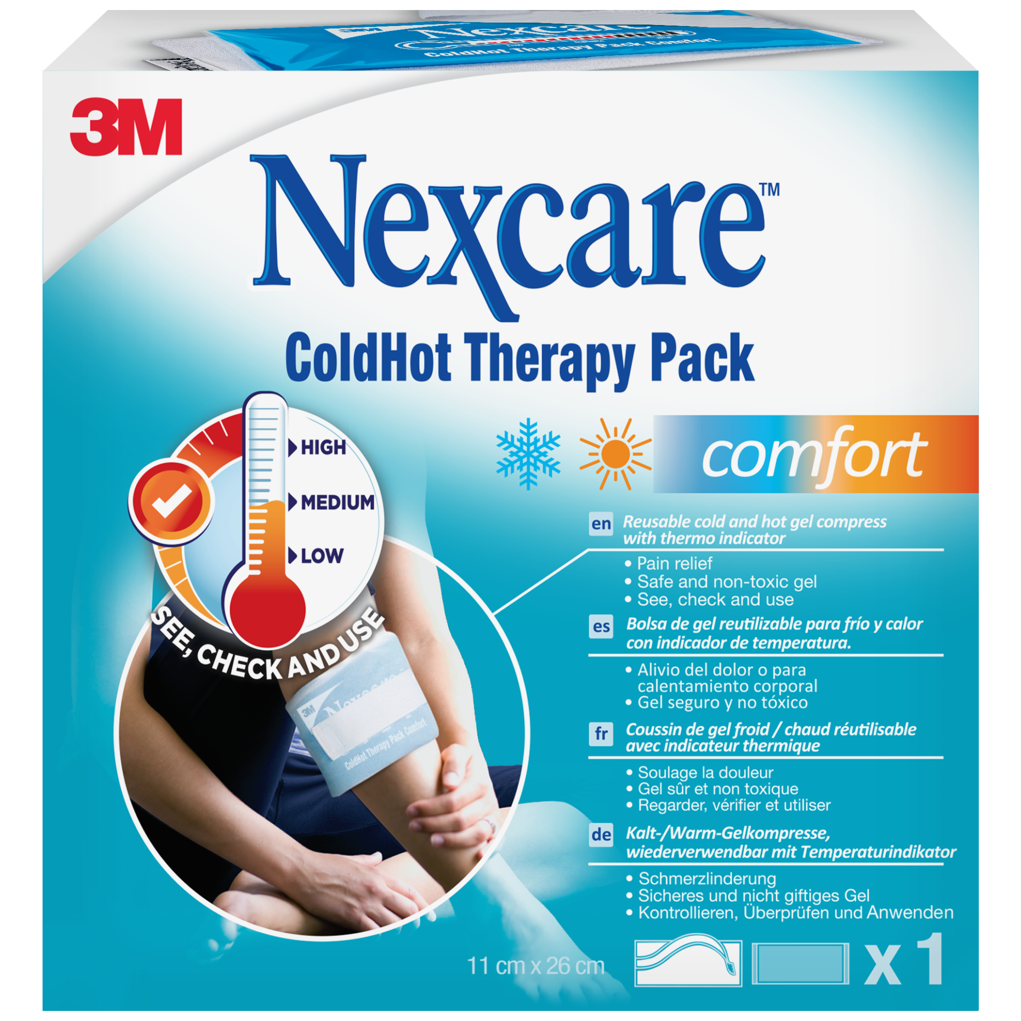 Nexcare Cold Hot Comfort Pack zimno-ciepły okład 11cm x 26cm 1 sztuka