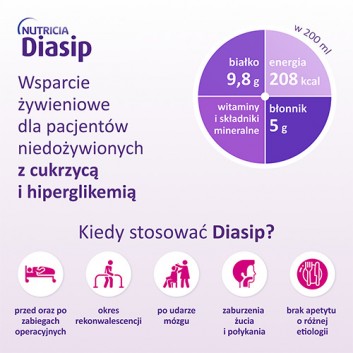 Diasip płyn o smaku truskawkowym 4 x 200 ml