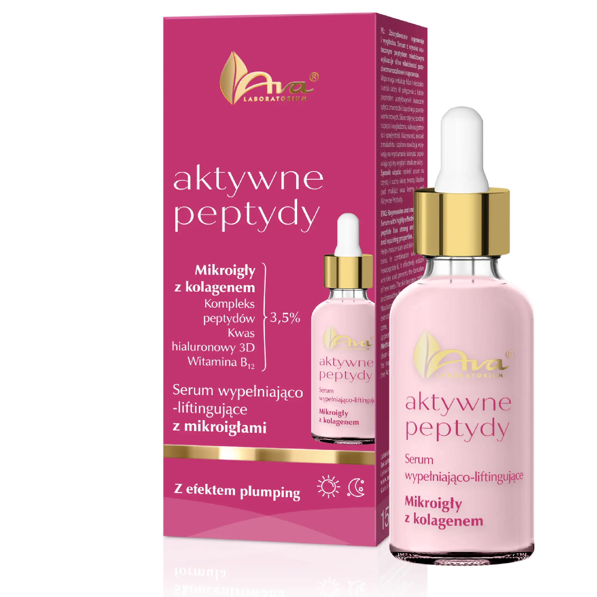 Ava, Aktywne Peptydy Serum wypełniająco – liftingujące z mikroigłami z kolagenem, 30 ml zdjęcie