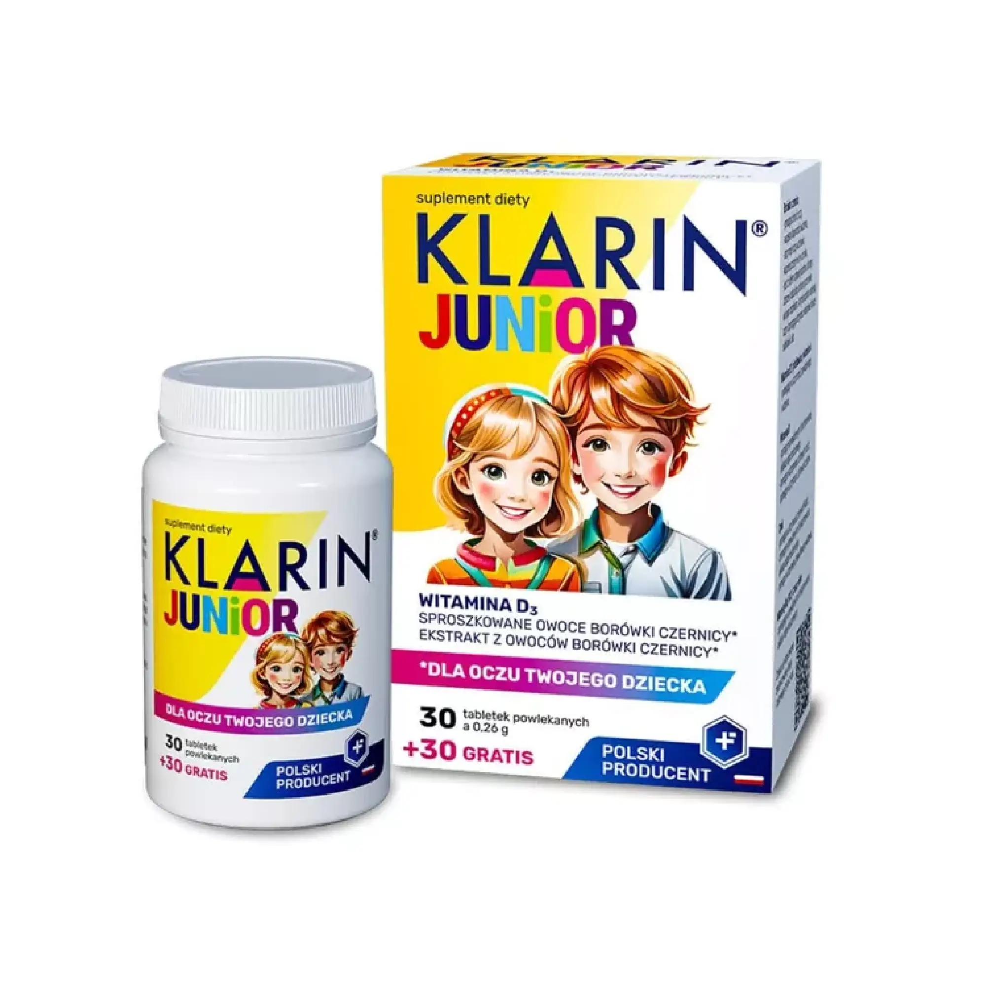 Klarin Junior, tabletki powlekane, 30 + 30 sztuk zdjęcie