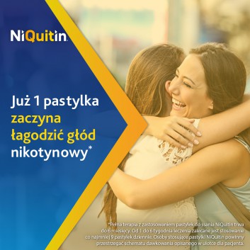 NIQUITIN Pastylki do ssania na rzucenie palenia o smaku miętowym 4 mg, 72 sztuki