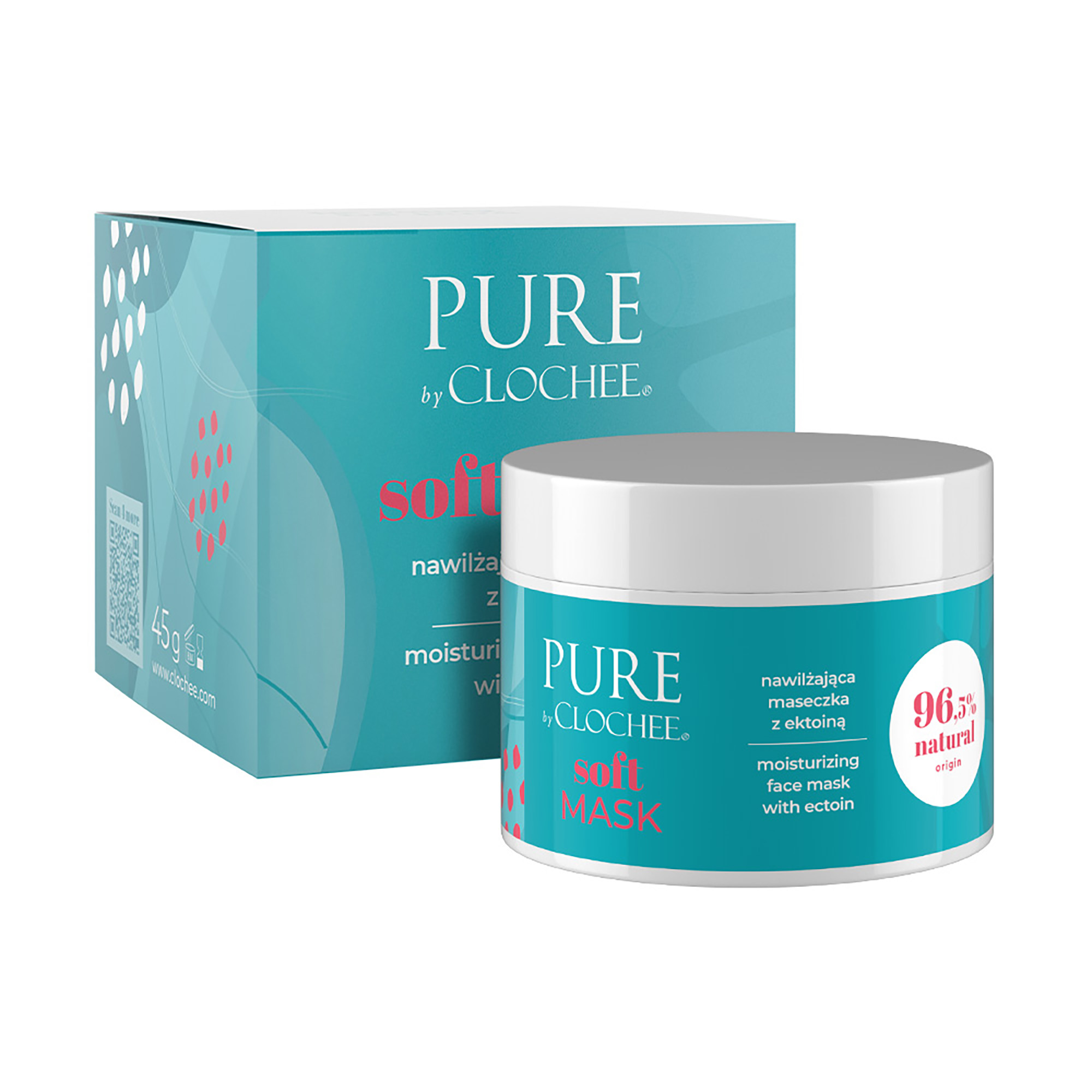Clochee Pure Soft Mask Nawilżająca maseczka z ektoiną, 45 ml zdjęcie