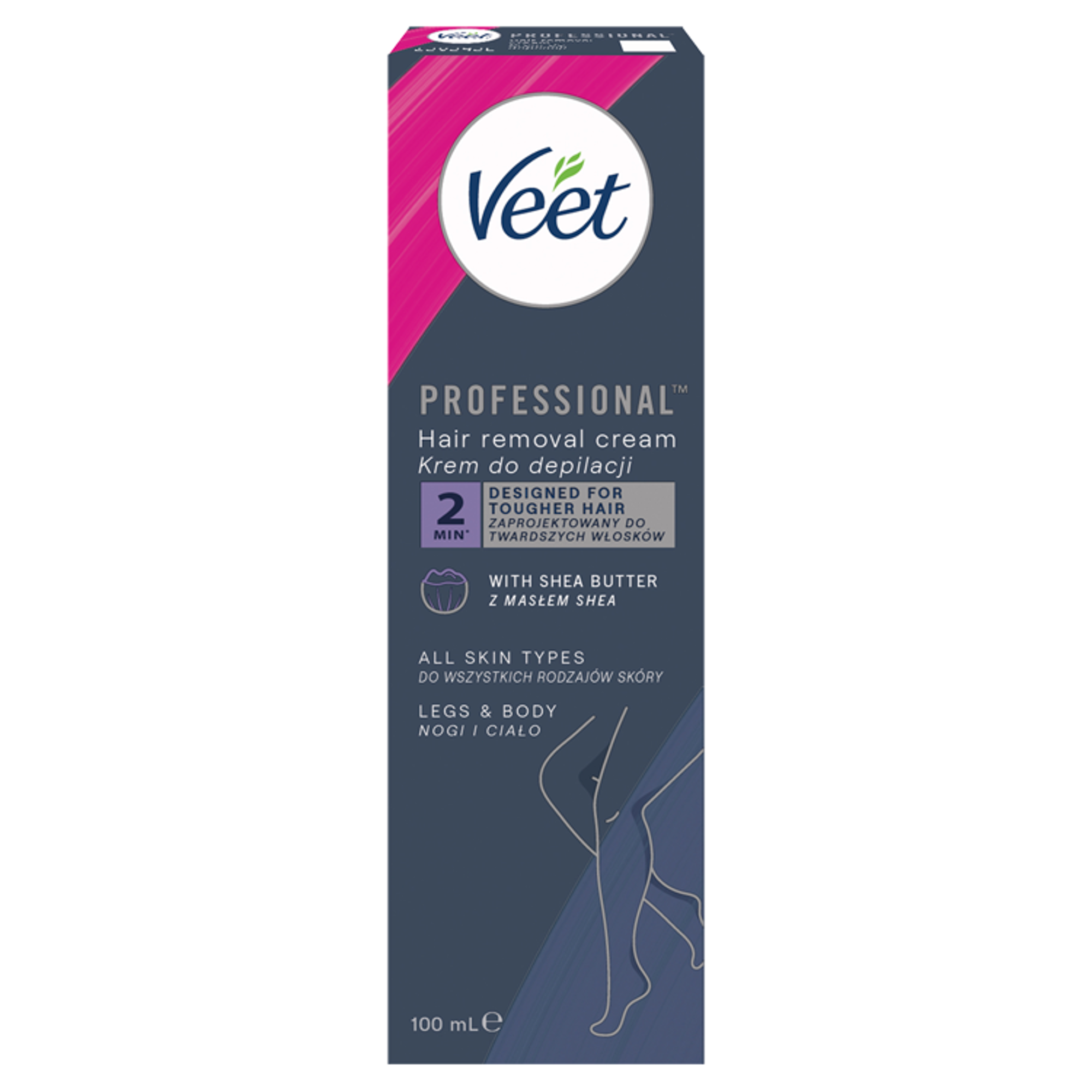 VEET PROFESSIONAL Krem do depilacji 2 min. dla każdego rodzaju skóry, 100 ml  zdjęcie
