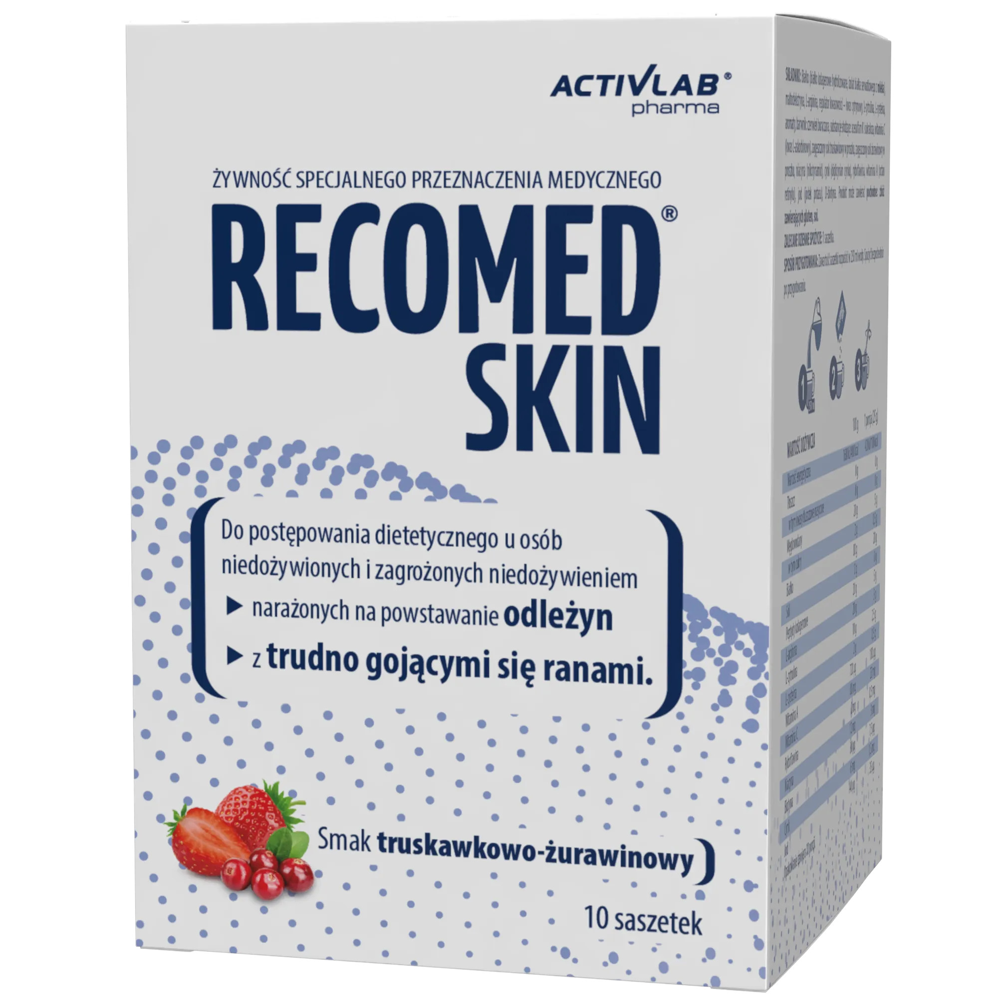 Recomed SKIN, proszek, smak truskawka - żurawina, saszetki, 10 sztuk x 25 g zdjęcie