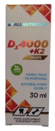 Allnutrition D3 4000+K2 Drops, 30 ml zdjęcie