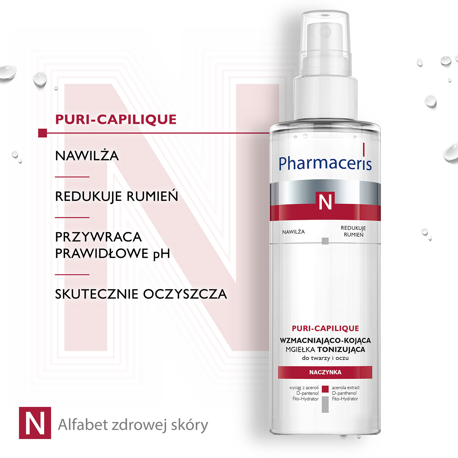 Pharmaceris N Puri-Capilique, tonik-mgiełka wzmacniający naczynka, 200 ml