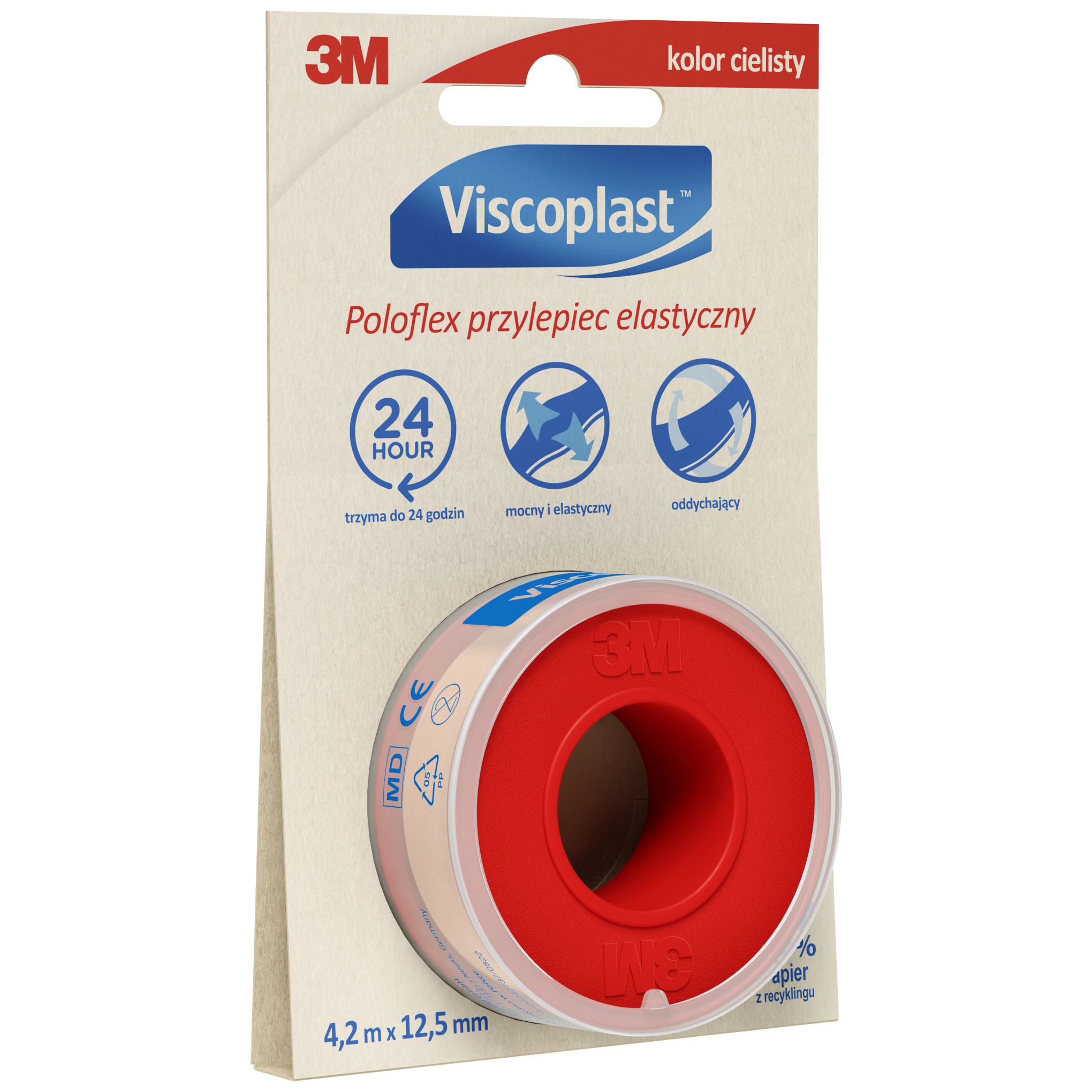 Viscoplast Poloflex przylepiec elastyczny 4,2 m x 12,5 mm 1 sztuka