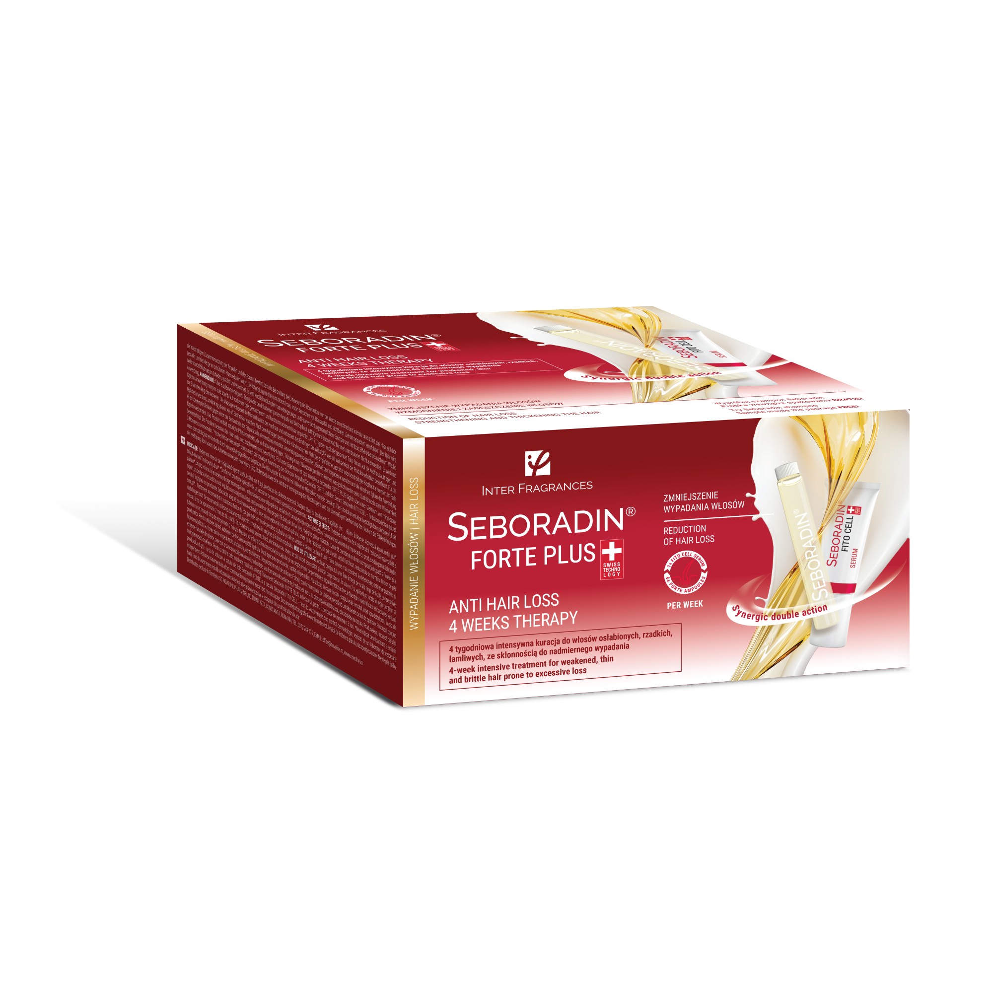 Seboradin Forte Plus, Zestaw Ampułki 24 x 5,5 ml  + Serum Fito Cell 4 x 6 g zdjęcie
