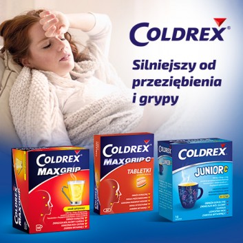 Coldrex MaxGrip 1000 mg + 10 mg + 40 mg o smaku cytrynowym 10 saszetek