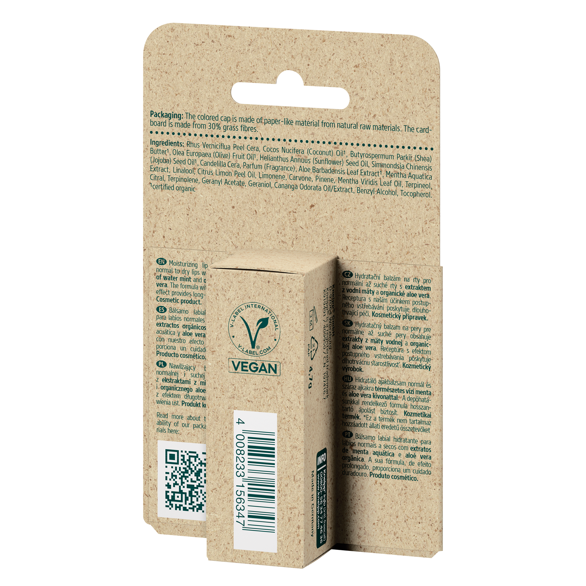 Kneipp, Balsam do ust z aloesem i wyciągiem z mięty, 4,7 g